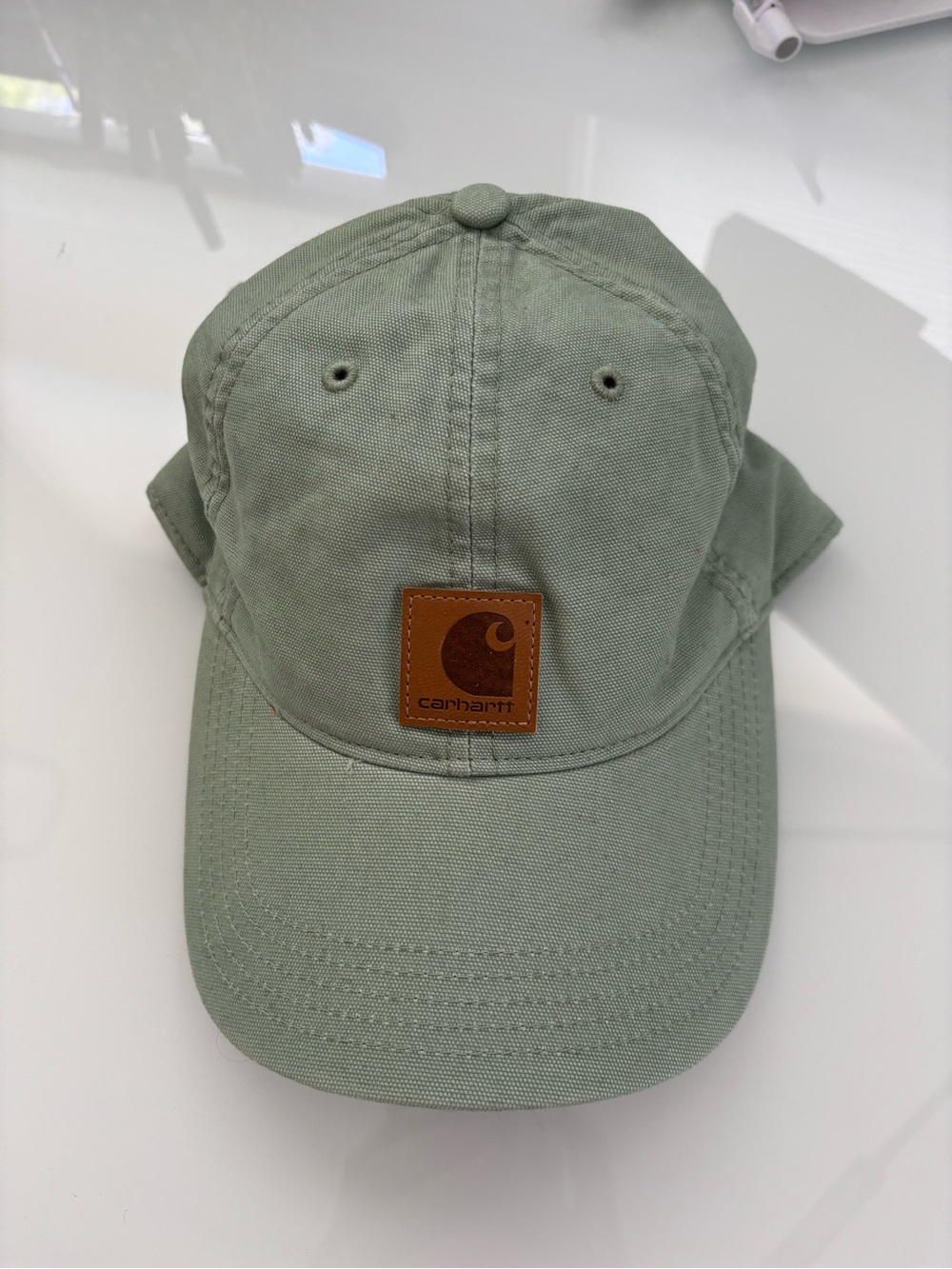 Carhartt Sage Green Canvas Logo Cap